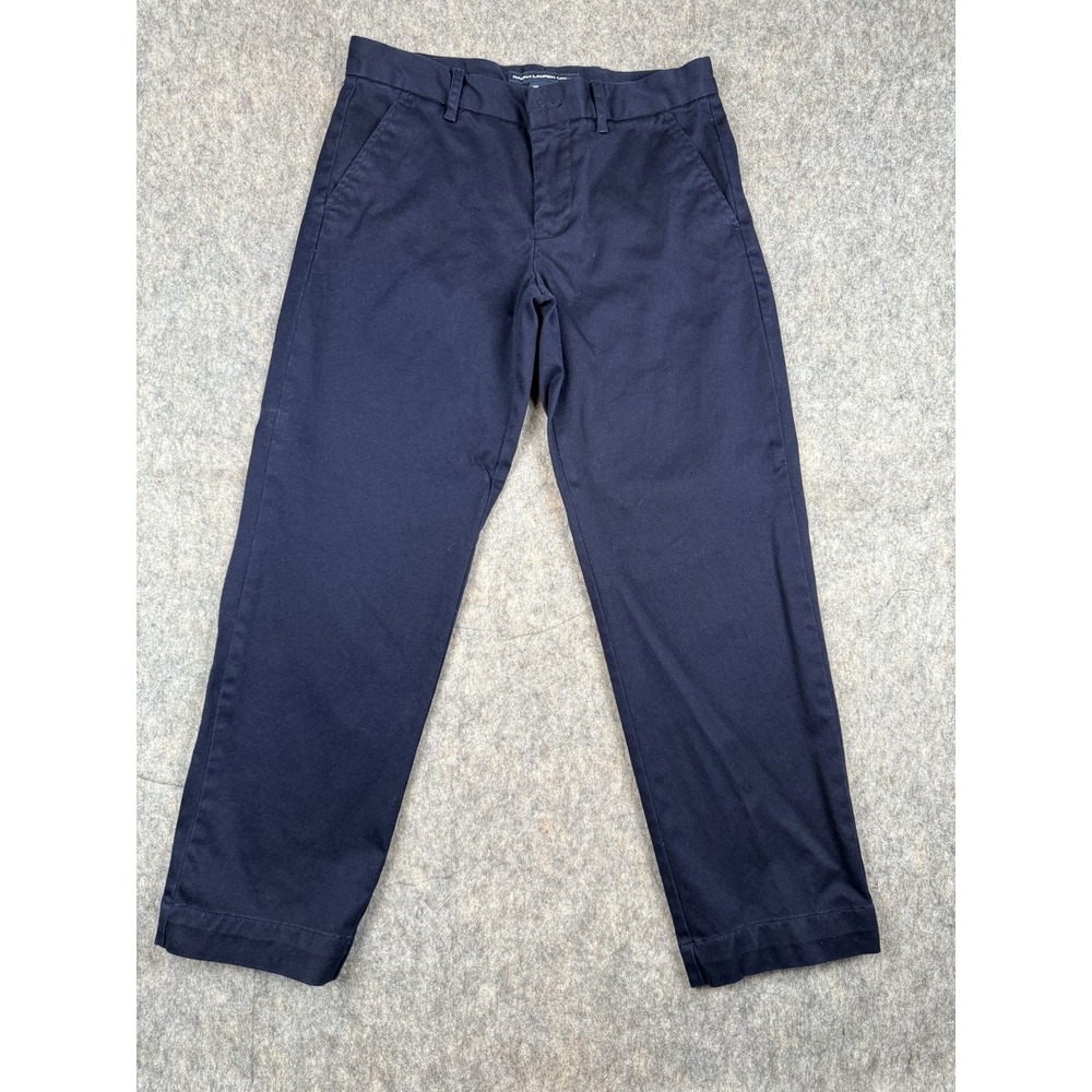 Ralph Lauren Sport Chino Pants Women's 4 Blue Straight Slash Pockets Flat Front